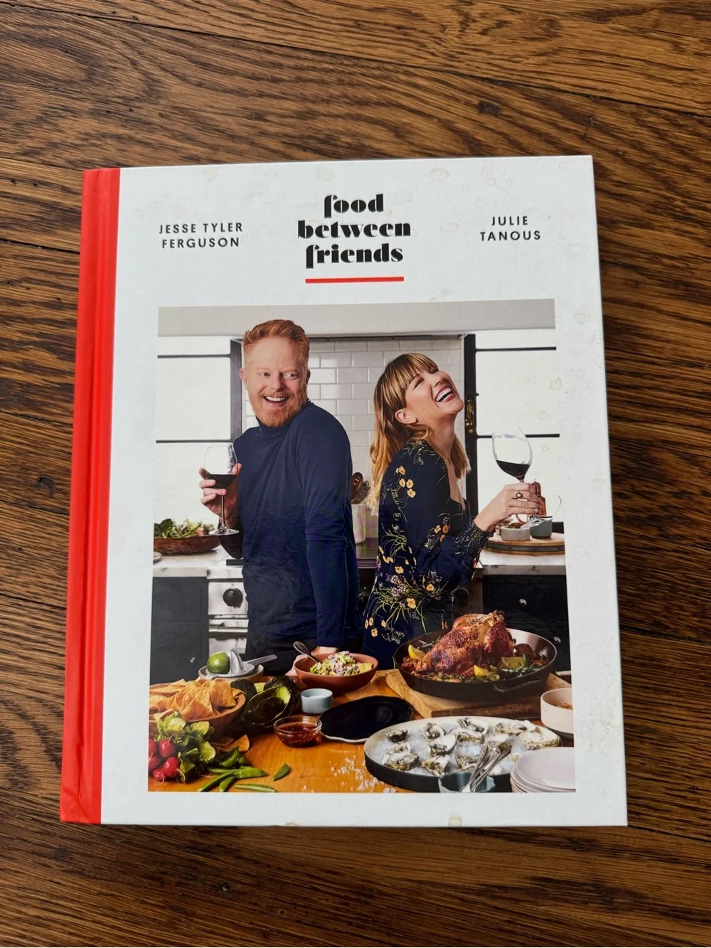 Food Between Friends Cookbook - White Cover with Red Spine